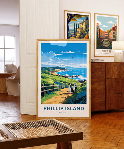 Phillip Island Travel Poster