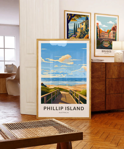 Phillip Island Travel Poster