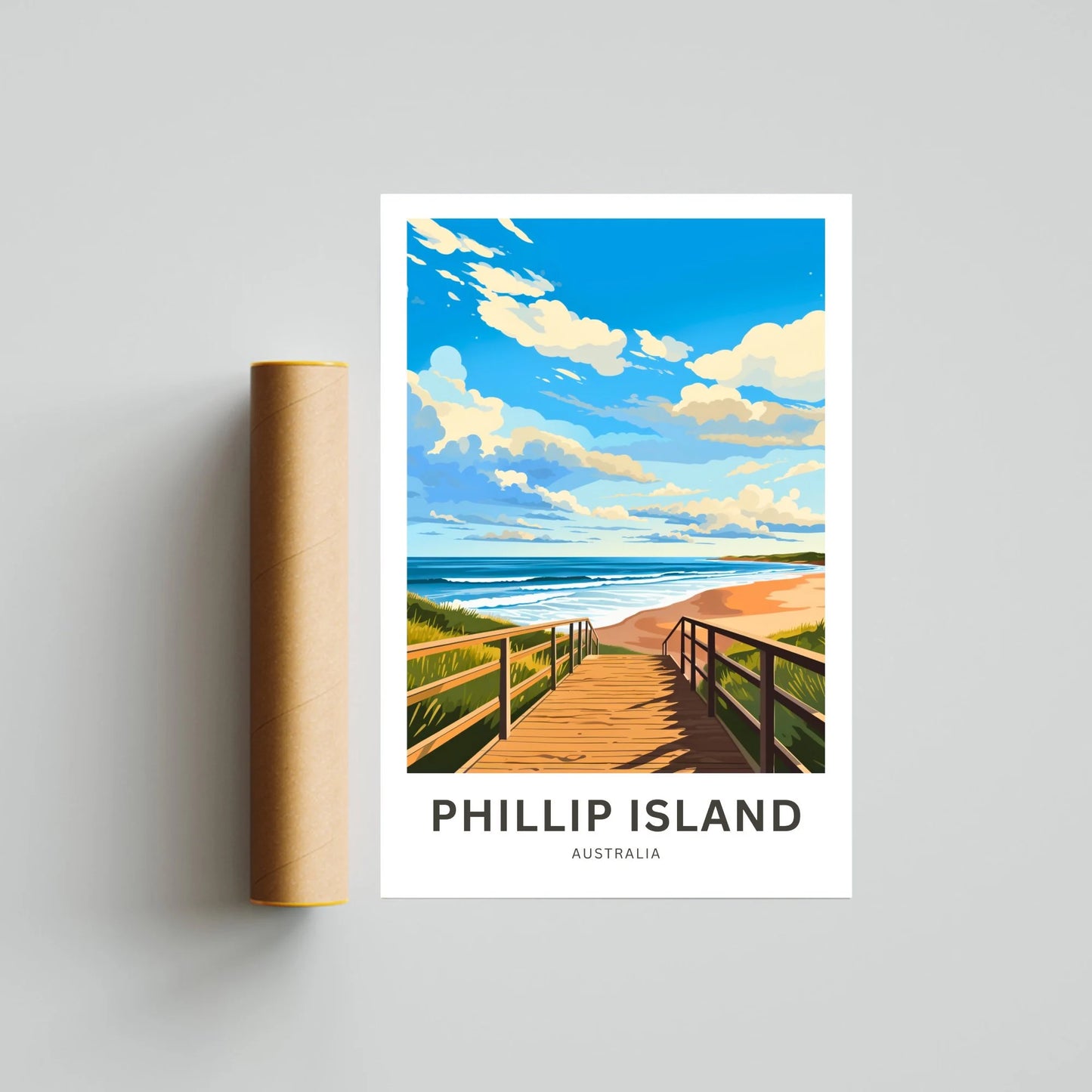 Phillip Island Travel Poster