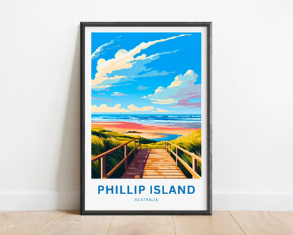 Phillip Island Travel Poster