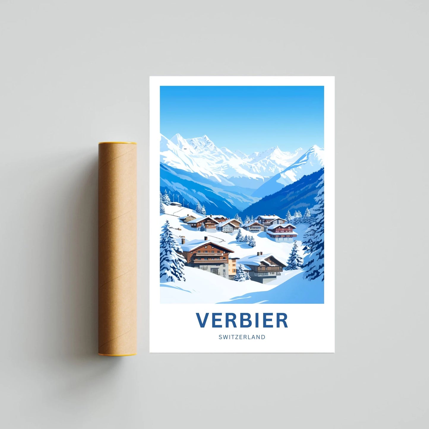 Verbier Travel Poster