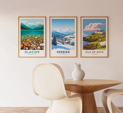 Verbier Travel Poster