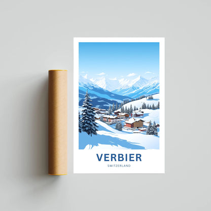 Verbier Travel Poster