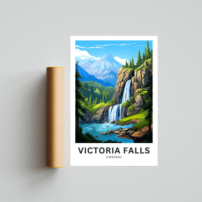 Victoria Falls Travel Poster