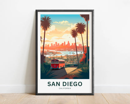 San Diego Travel Poster