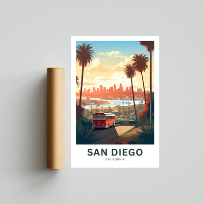 San Diego Travel Poster