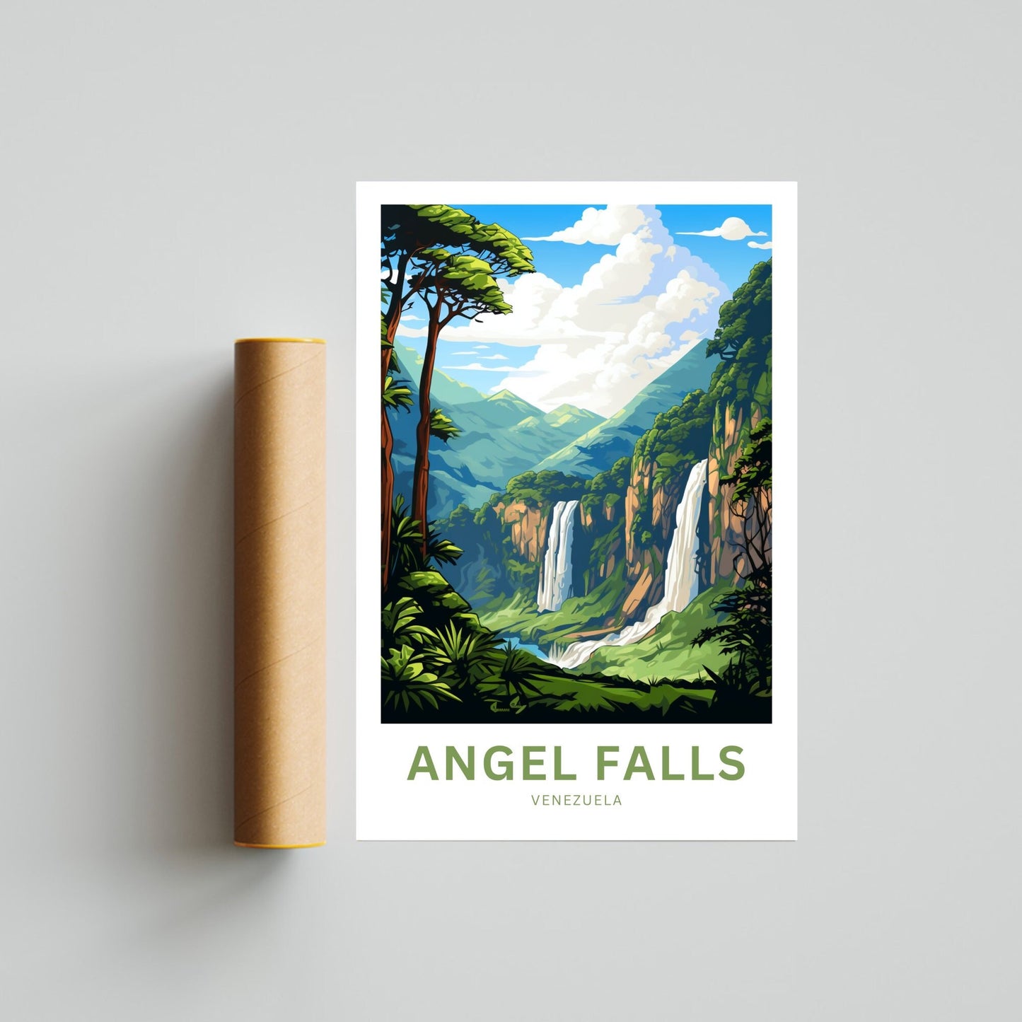 Angel Falls Travel Poster