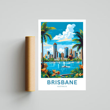 Brisbane Travel Poster