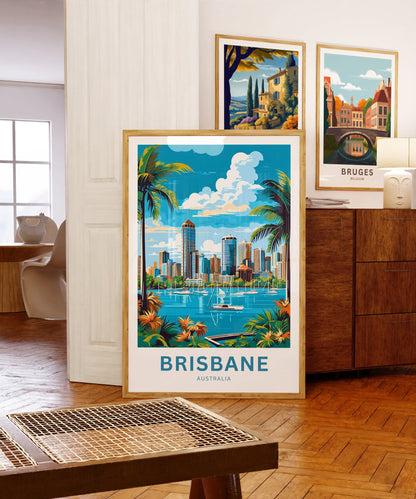 Brisbane Travel Poster