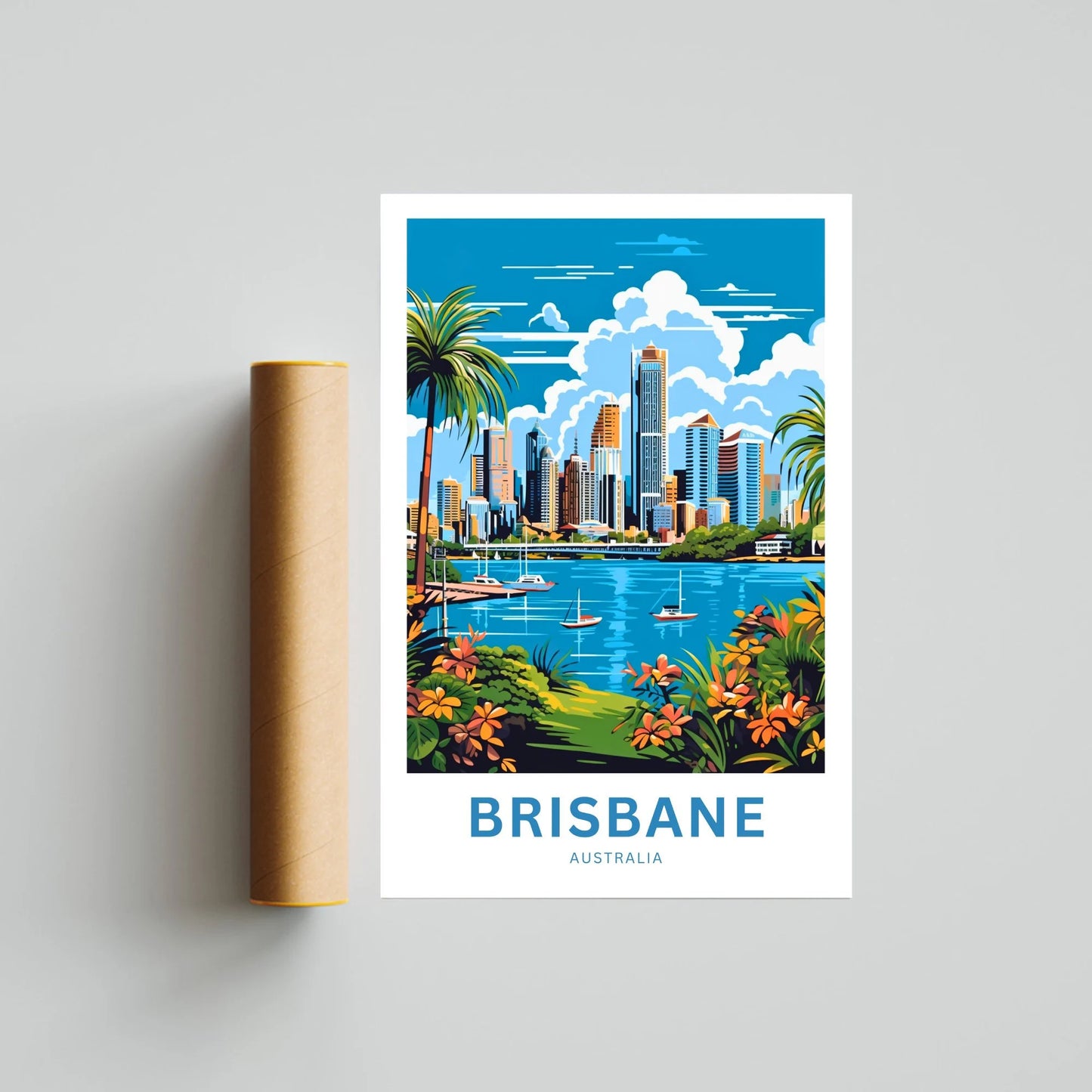 Brisbane Travel Poster