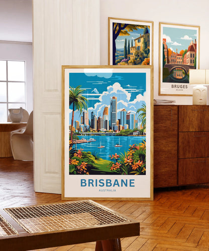 Brisbane Travel Poster