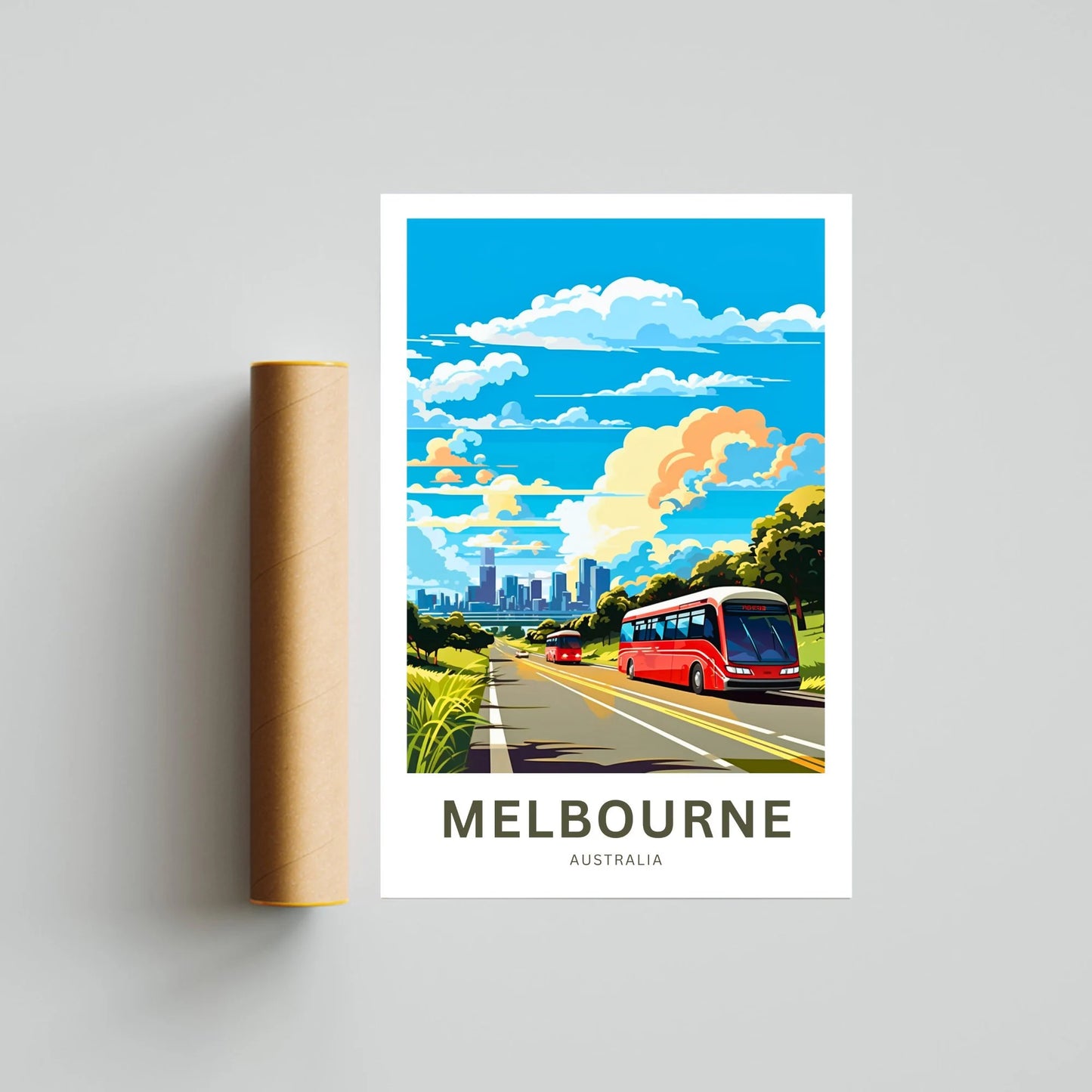 Melbourne Travel Poster