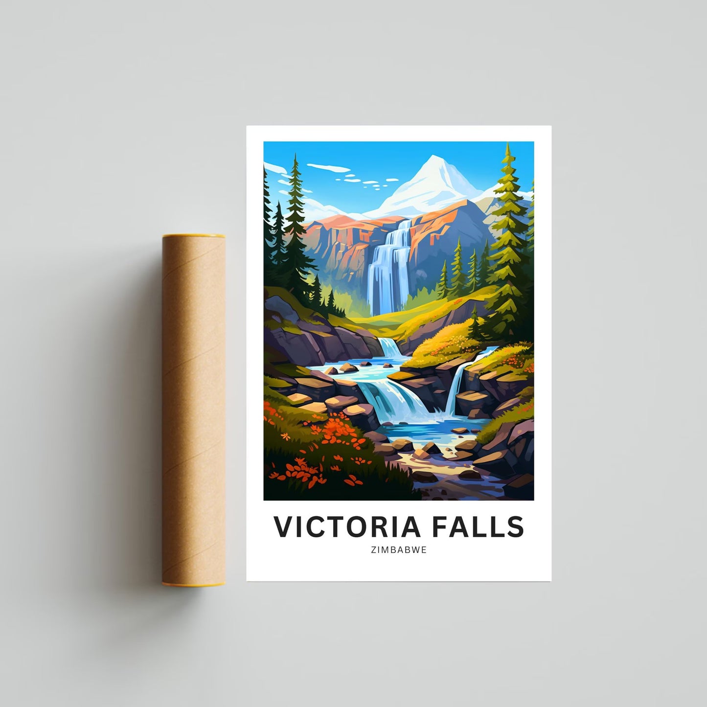 Victoria Falls Travel Poster