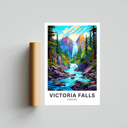 Victoria Falls Travel Poster