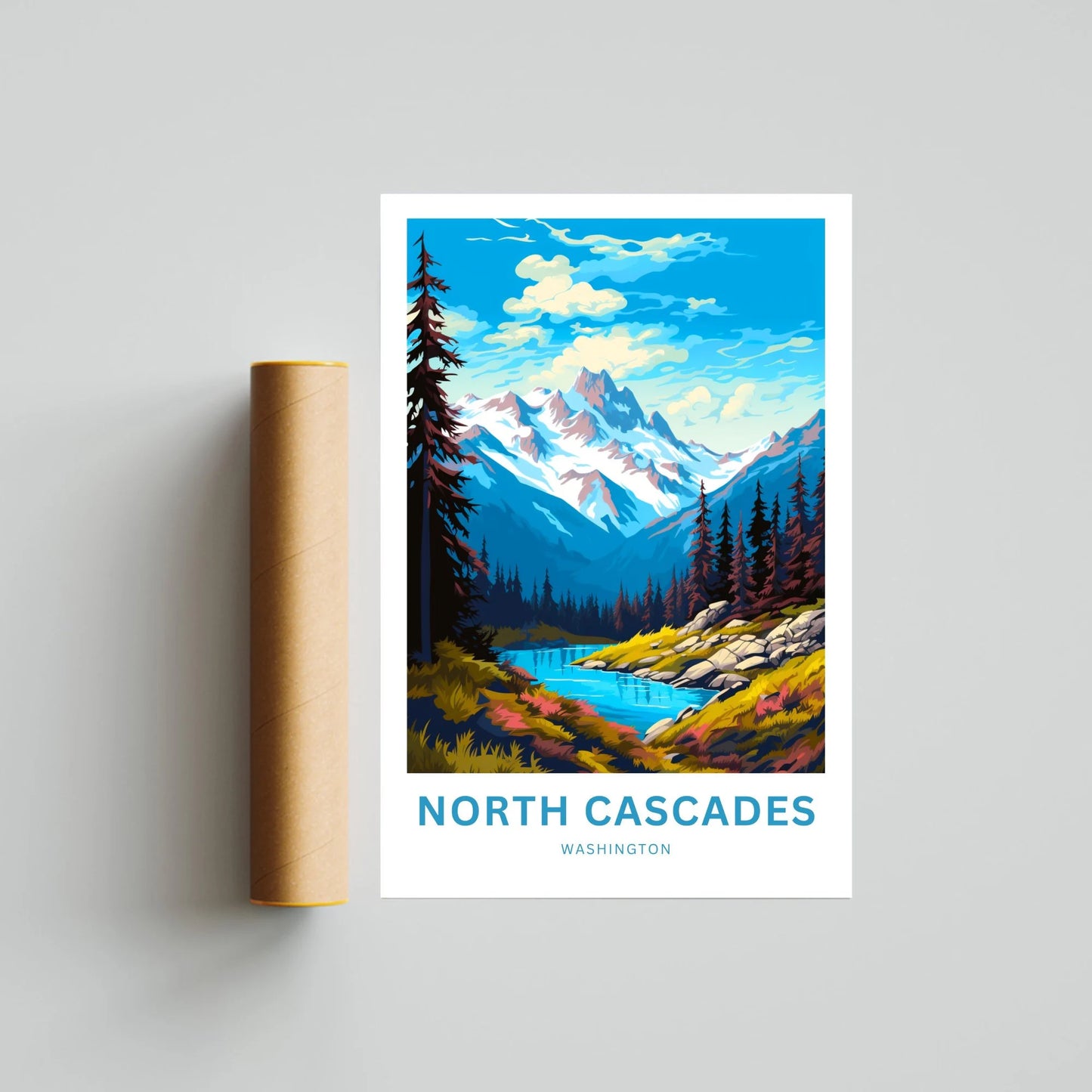 North Cascades Travel Poster