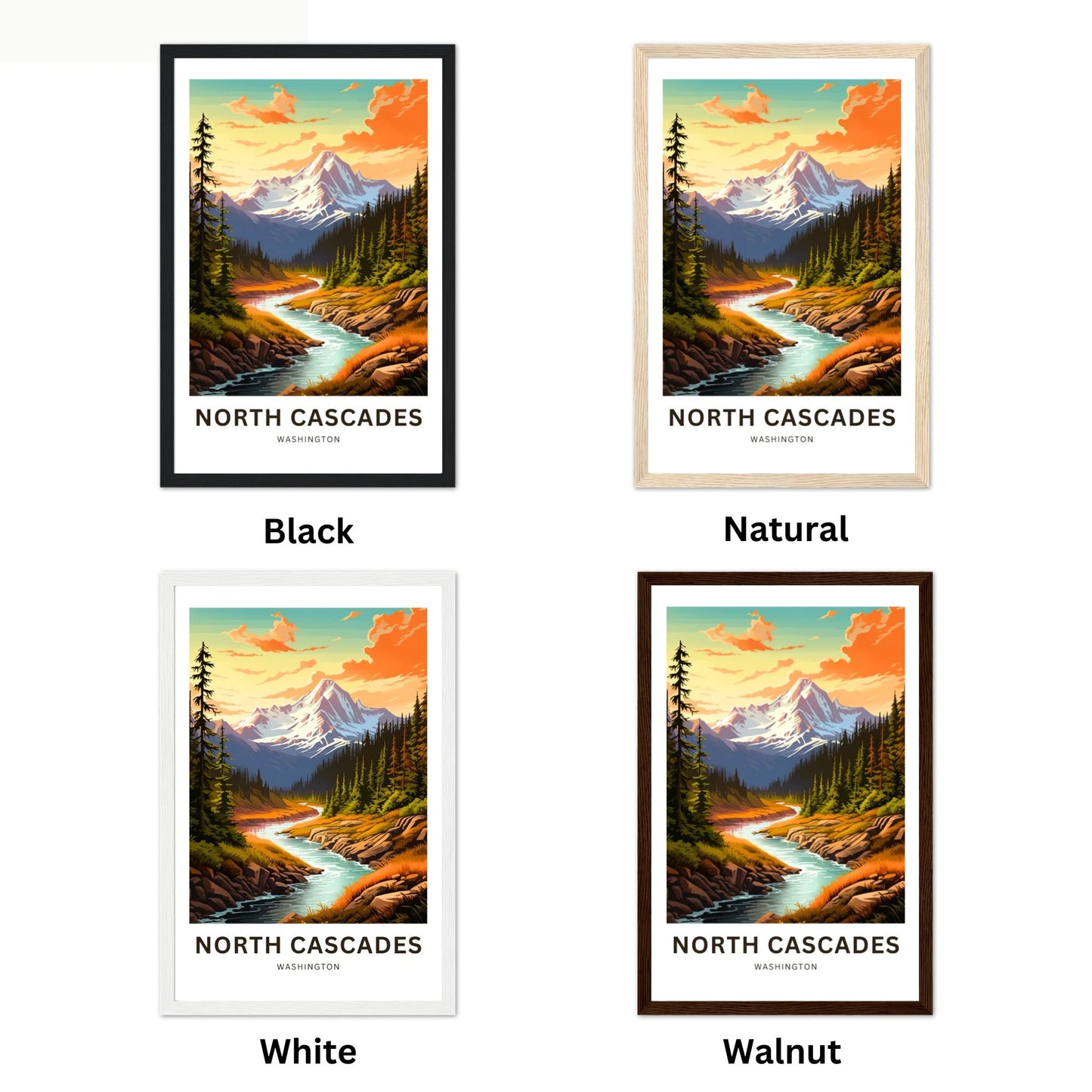 North Cascades Travel Poster