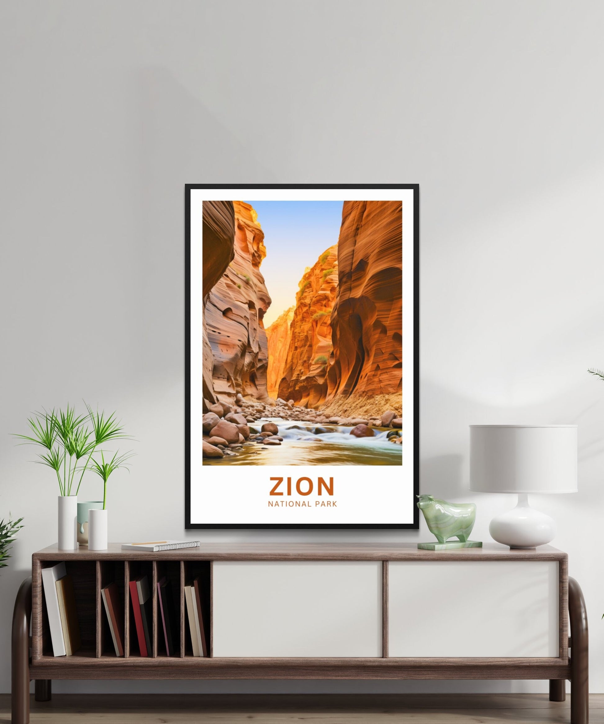 Zion Travel Print - Zion poster, Utah Wall Art, Framed present, Gift United States Present - TravelTreasureCo