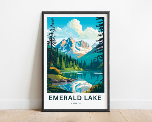 Emerald Lake Travel Poster