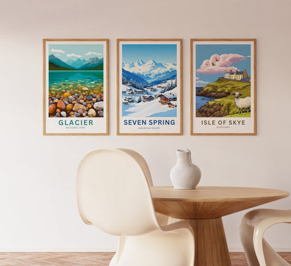 Seven Spring Travel Poster