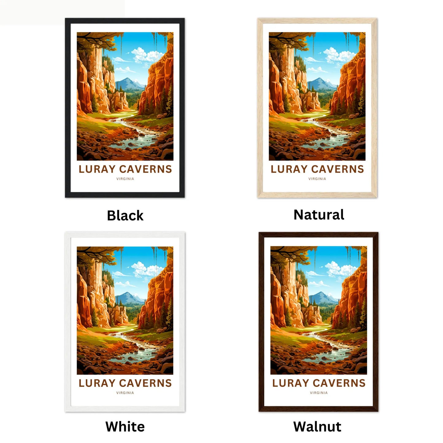 Luray Caverns Travel Poster