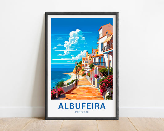 Albufeira Travel Poster - Beachfront Serenity