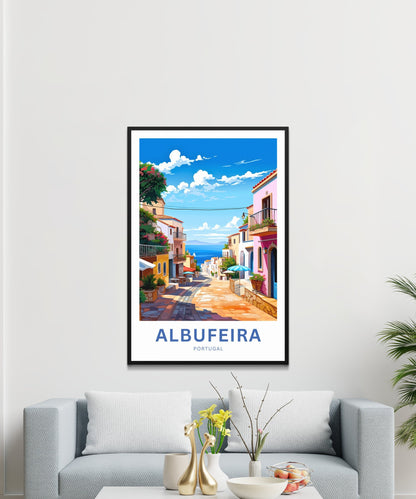 Albufeira Travel Poster - Vibrant Town