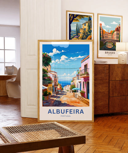 Albufeira Travel Poster - Vibrant Town