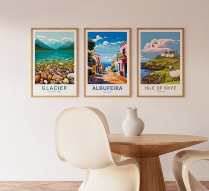 Albufeira Travel Poster - Vibrant Town