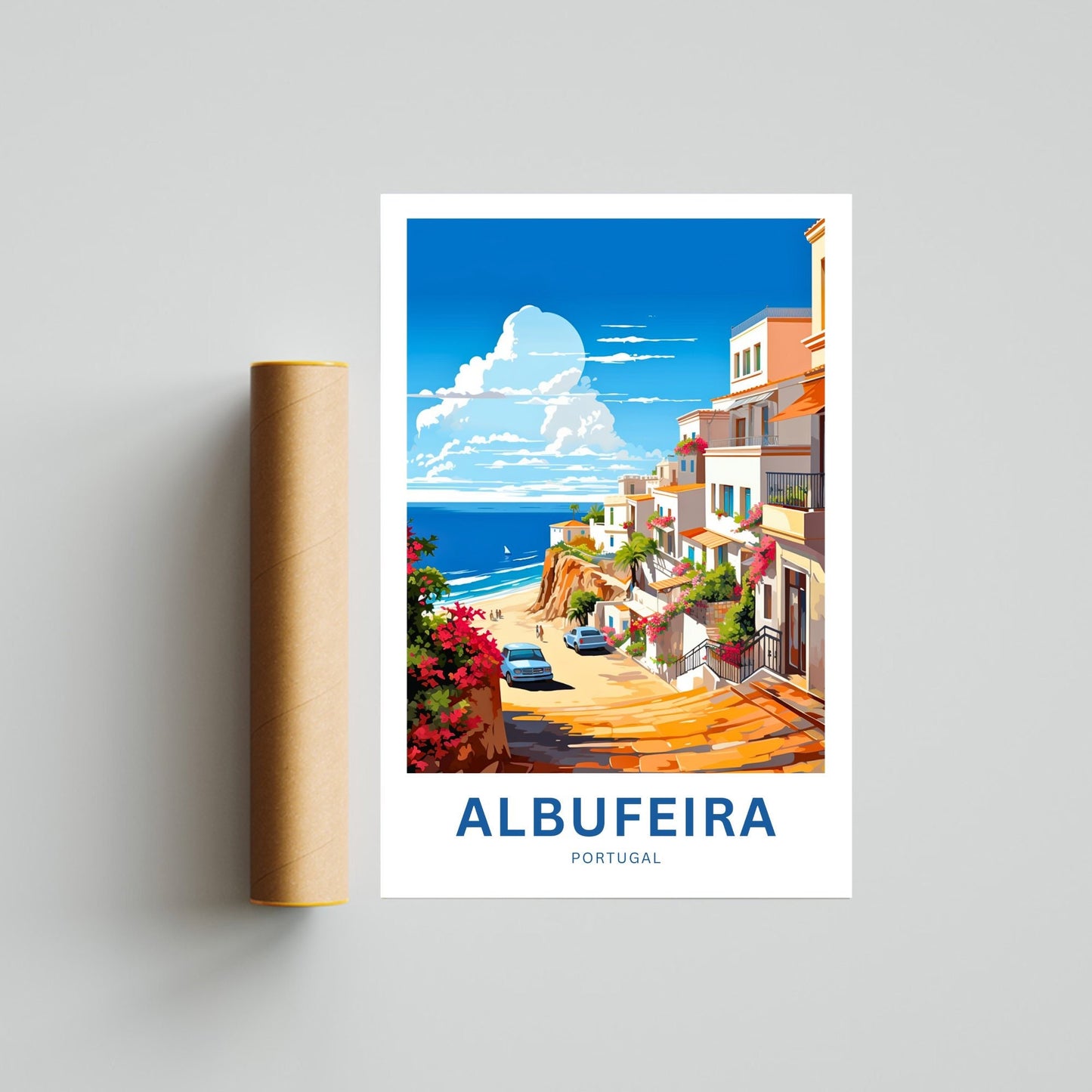 Albufeira Travel Poster - Old Town