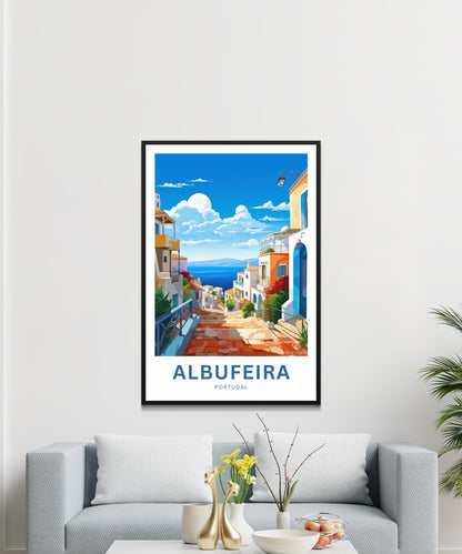 Albufeira Travel Poster - Historic Old Town