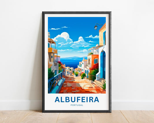 Albufeira Travel Poster - Historic Old Town