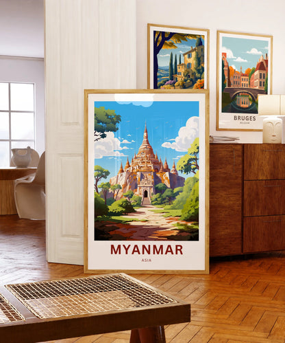 Myanmar Travel Poster