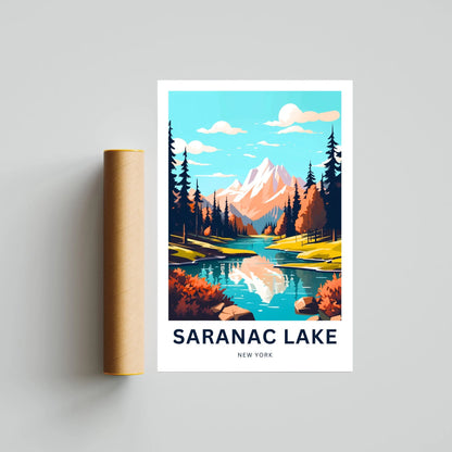 Saranac Lake Travel Poster