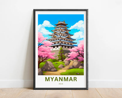 Myanmar Travel Poster