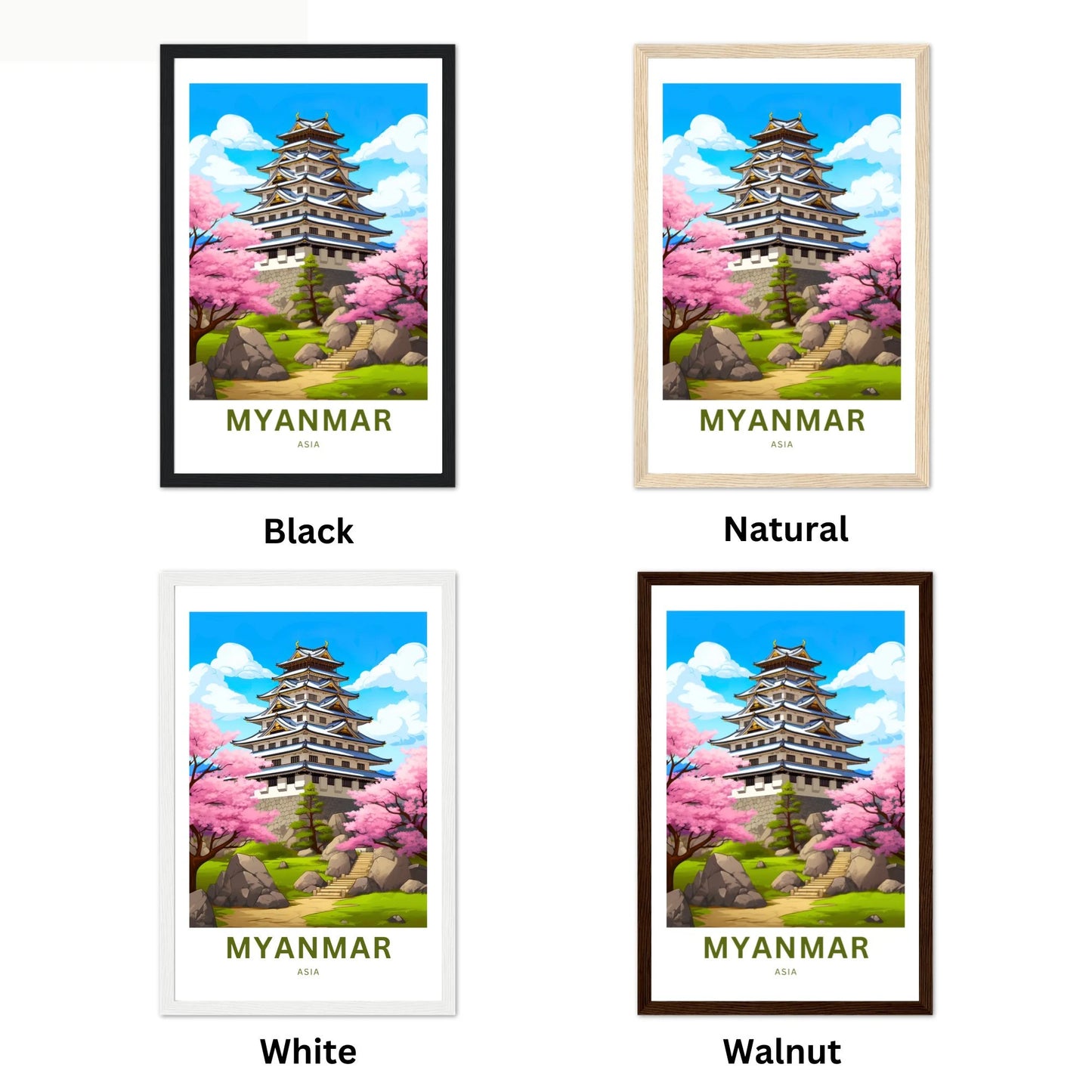 Myanmar Travel Poster