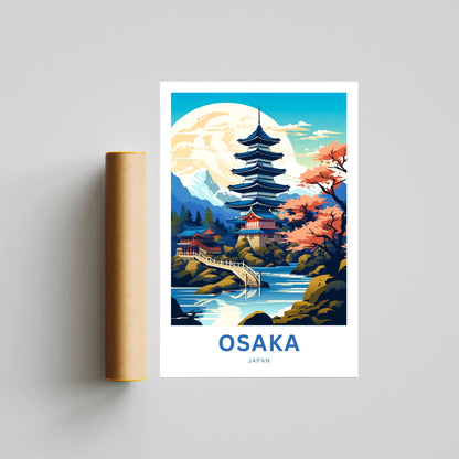 Osaka Travel Poster