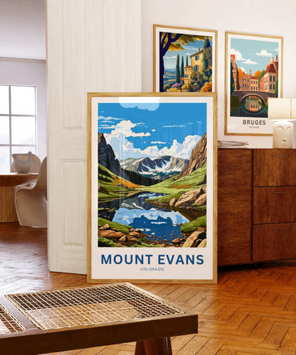 Mount Evans Travel Poster