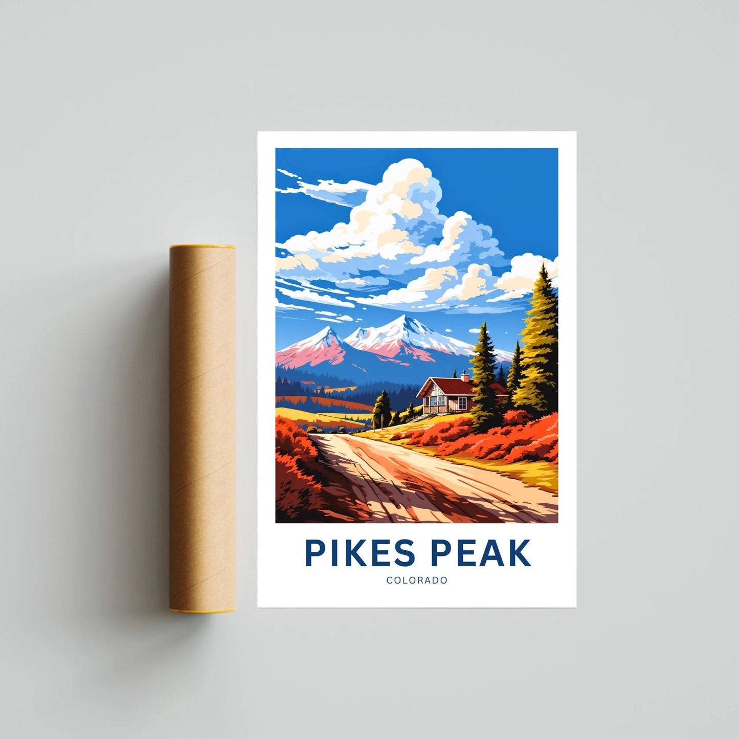 Pikes Peak Travel Poster