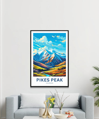 Pikes Peak Travel Poster