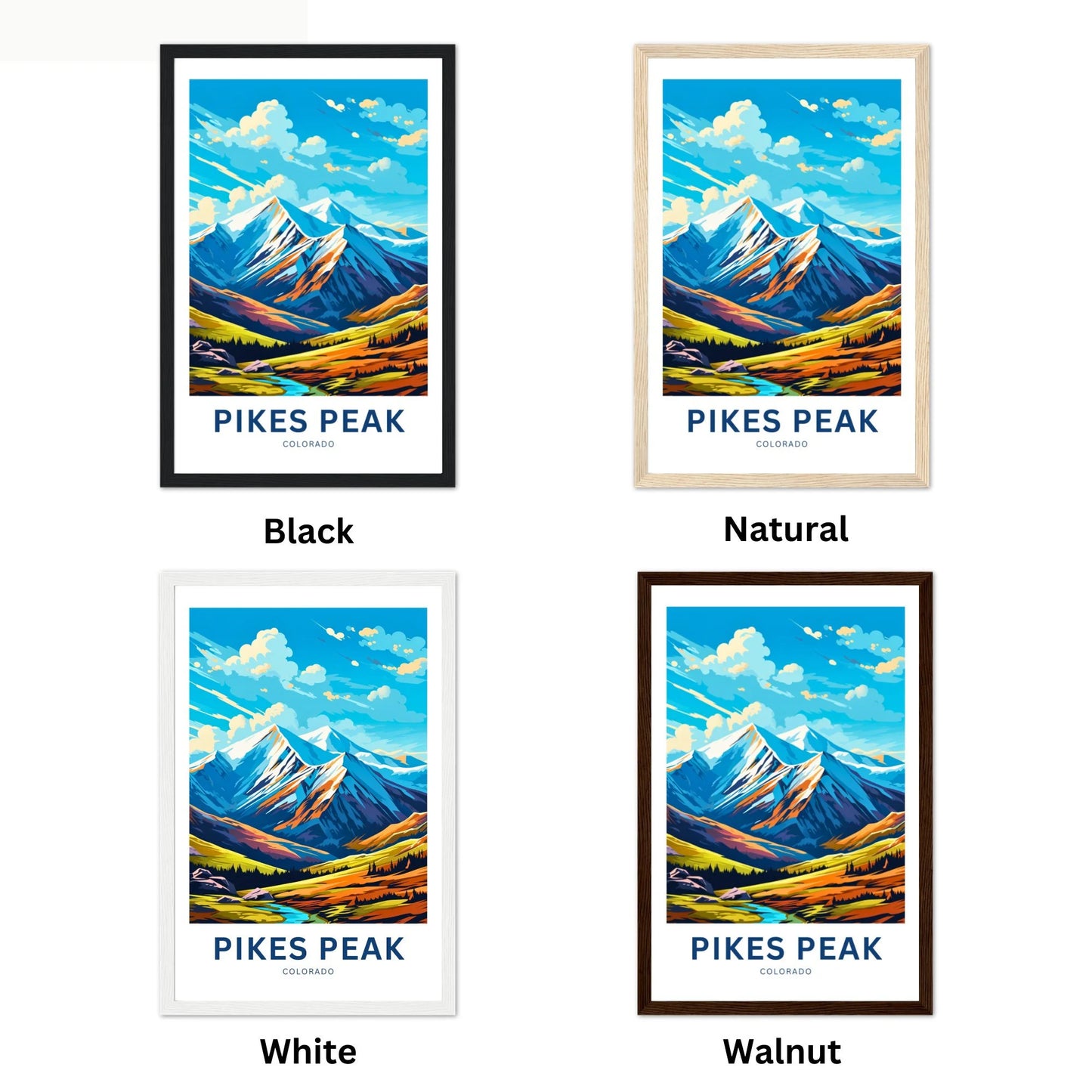 Pikes Peak Travel Poster