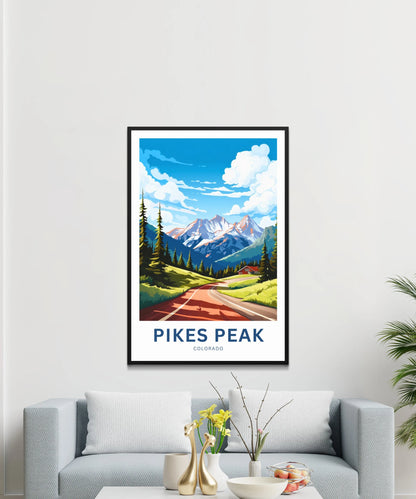 Pikes Peak Travel Poster