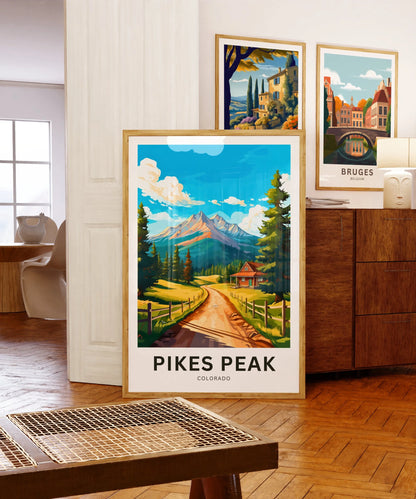 Pikes Peak Travel Poster