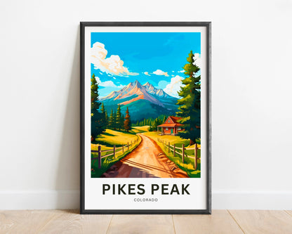 Pikes Peak Travel Poster