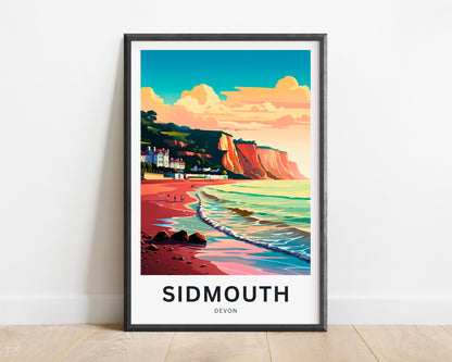 Sidmouth Travel Poster