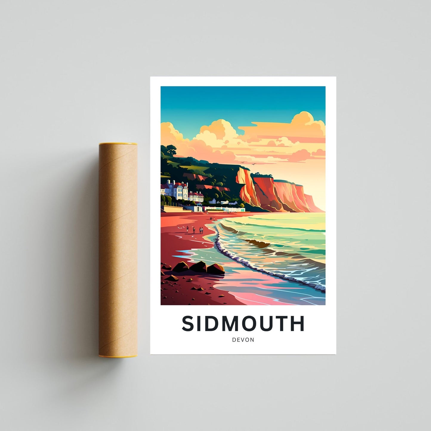 Sidmouth Travel Poster