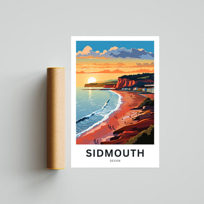 Sidmouth Travel Poster