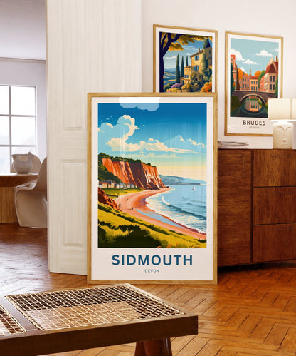 Sidmouth Travel Poster