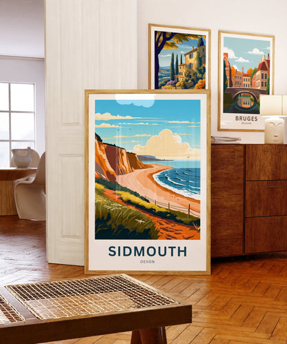 Sidmouth Travel Poster