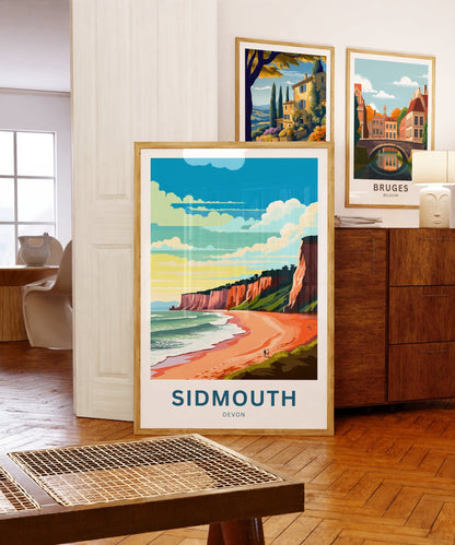 Sidmouth Travel Poster