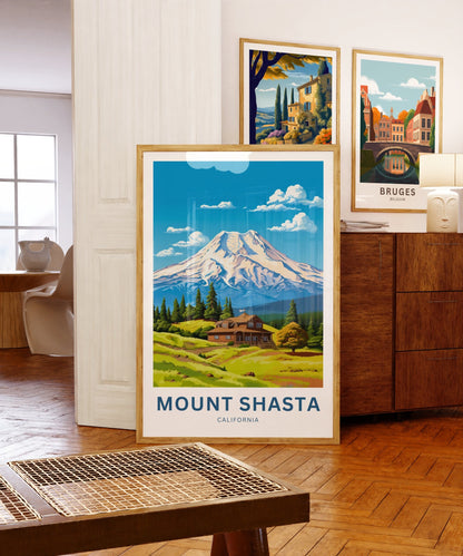 Mount Shasta Travel Poster